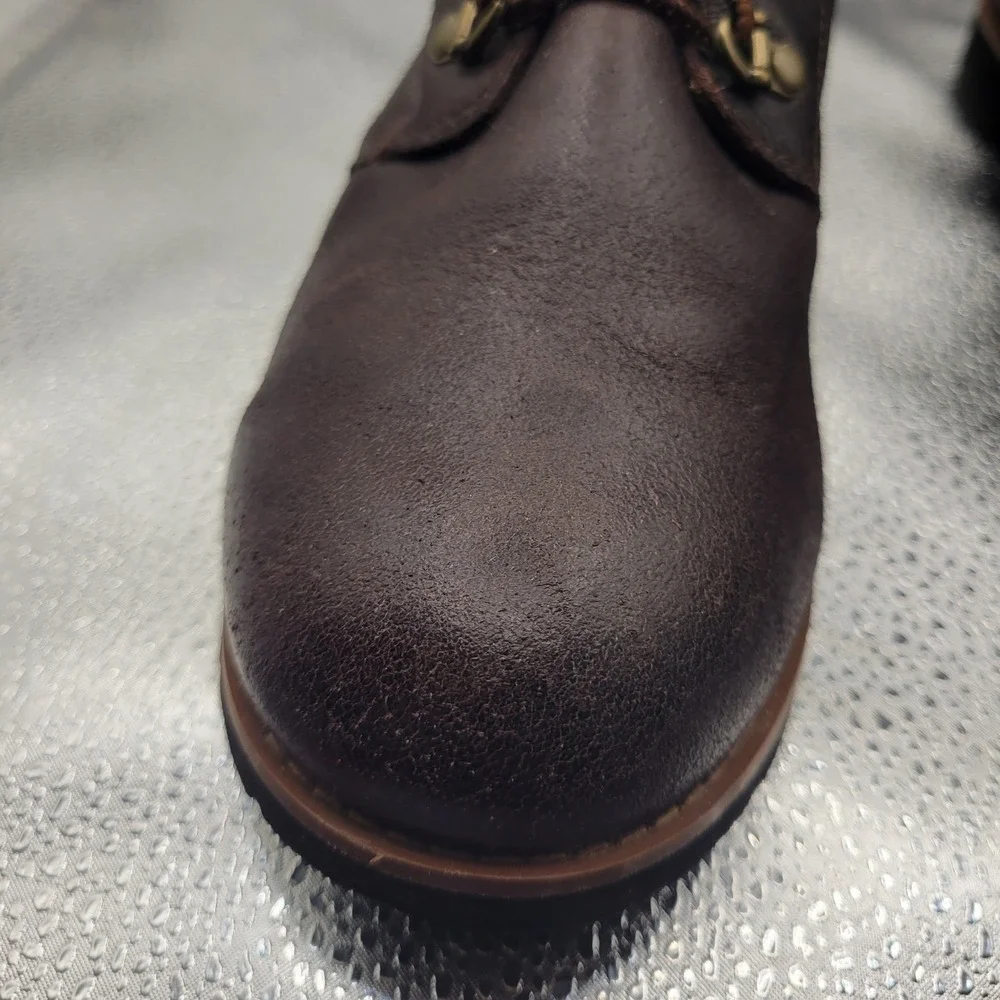 The North Face Womens US 8 EU 39 Ballard Lace II Brown Leather Boots Distressed